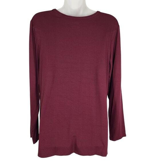 Chico's Womens Ultimate Tee Large Long Sleeve Round Neck Layering Casual Knit - Picture 2 of 8